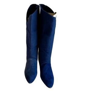 Vintage Candies Denim Twist Navy Indigo Boots Size 6.5 Box READ